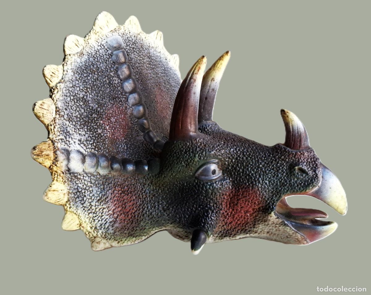 Figuras de Borracha e PVC: CABEZA DE DINOSAURIO GOMA - 15.CM X 12.CM APROX