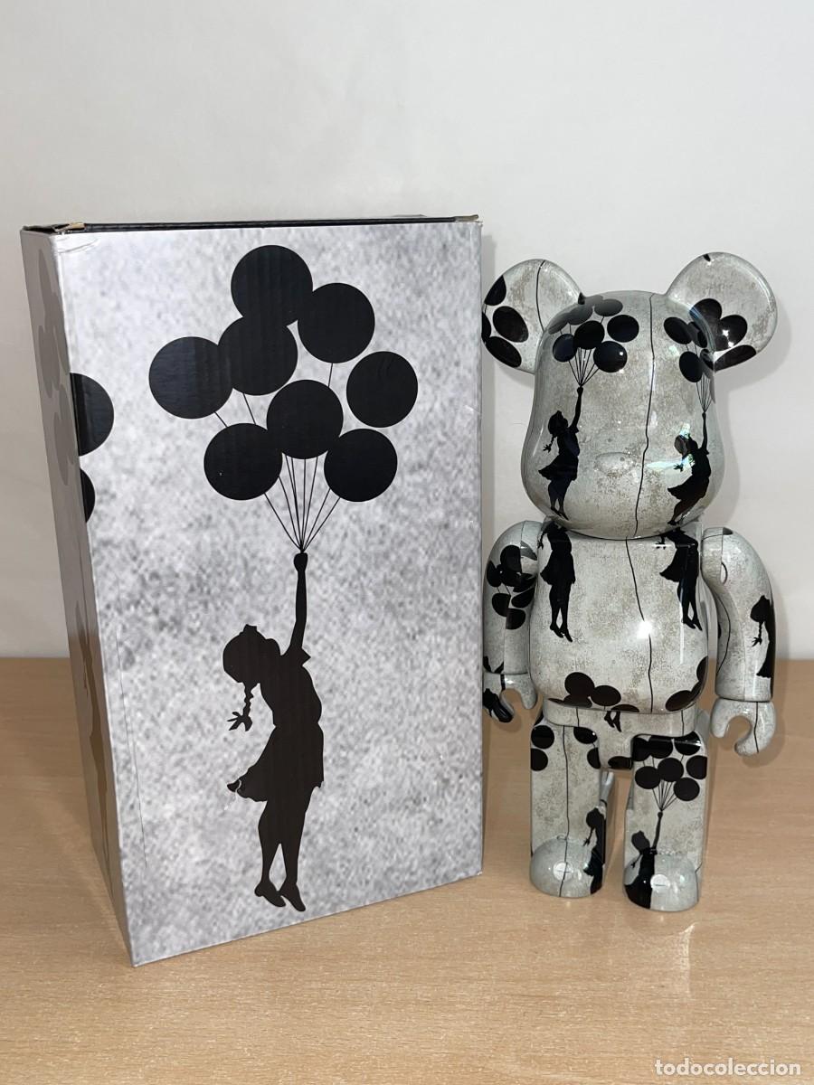 Figuras de goma y PVC: Figura Bearbrick Banksy Flying Balloons Girl 400% 28cm Medicom Toy con caja figure street art