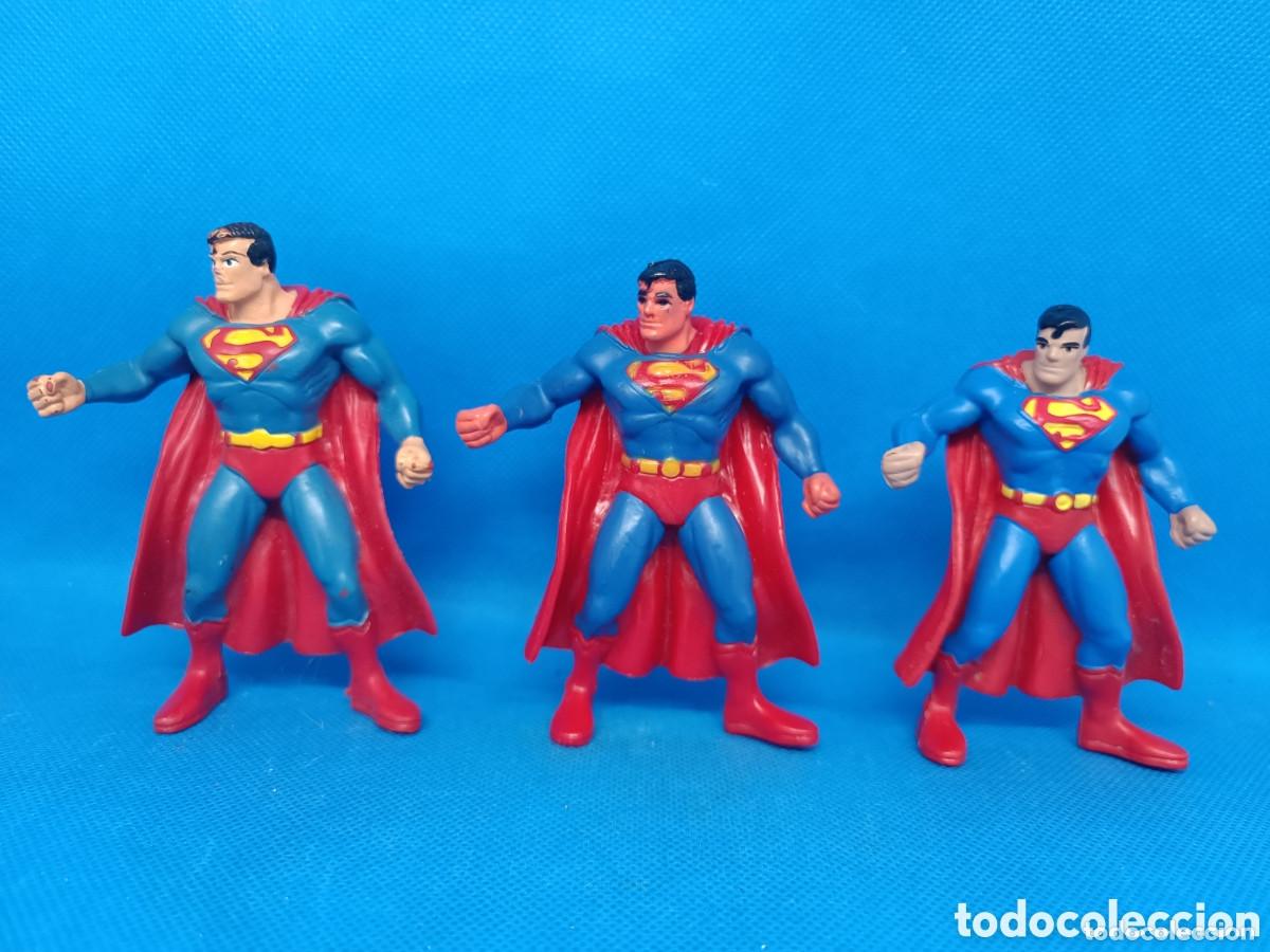 Rubber and PVC Figures: Tres figuras PVC Superman Comics Spain Tres versiones tres tama&ntilde;os nunca vistos