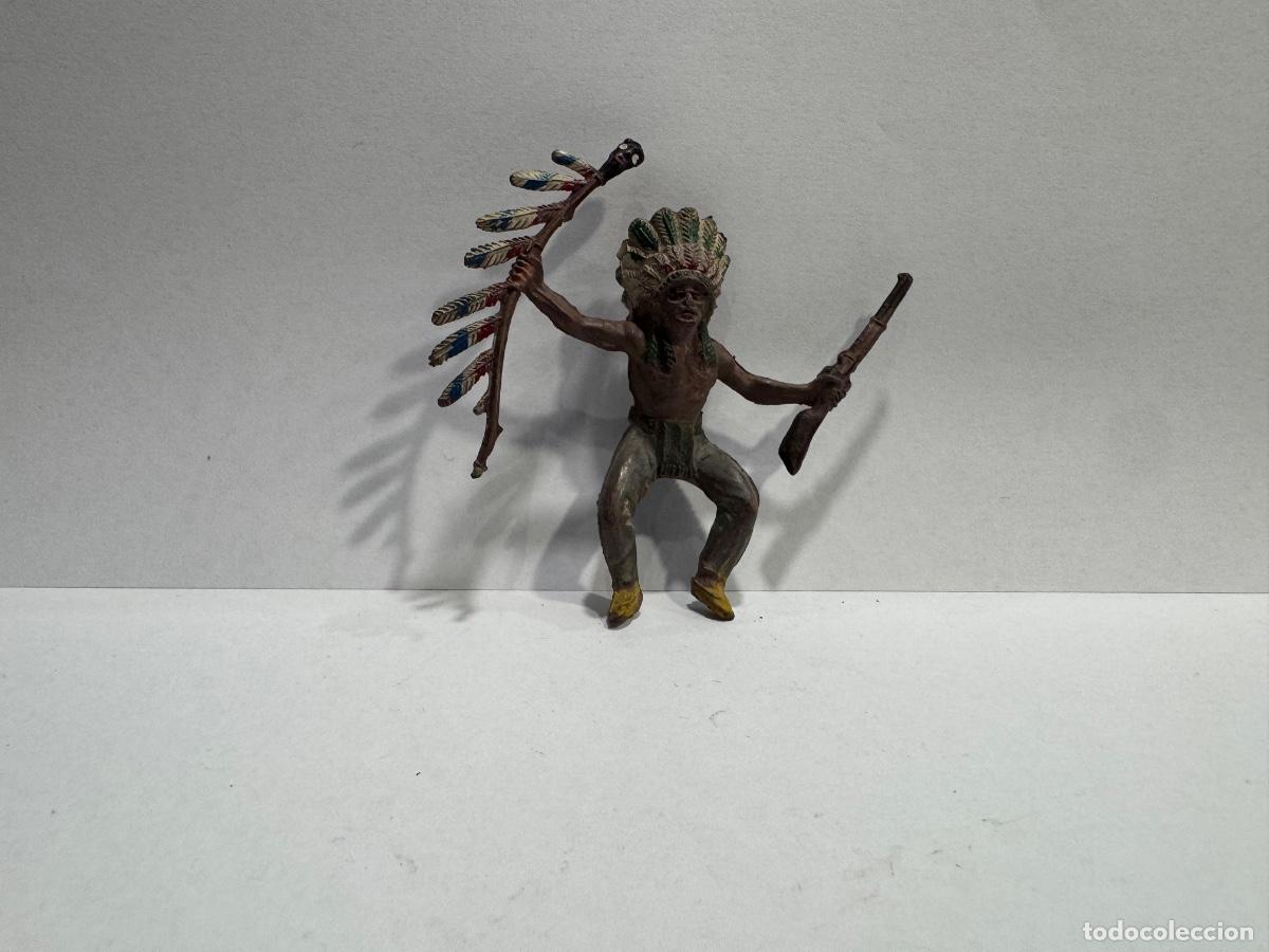 Figuras de goma y PVC: FIGURA INDIO ORIGINAL DE &Eacute;POCA (G)