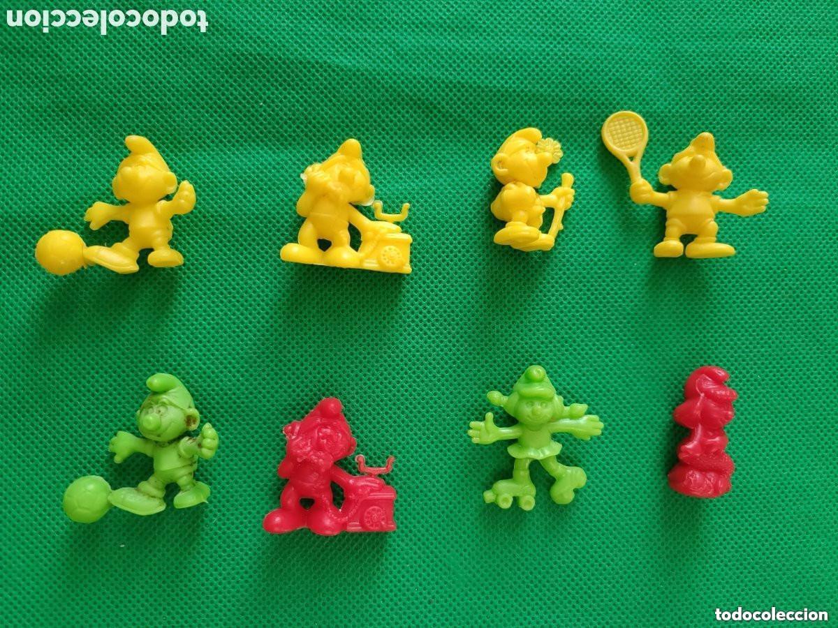 Figuras de goma y PVC: Figuras Pitufos Panrico tipo Dunkin
