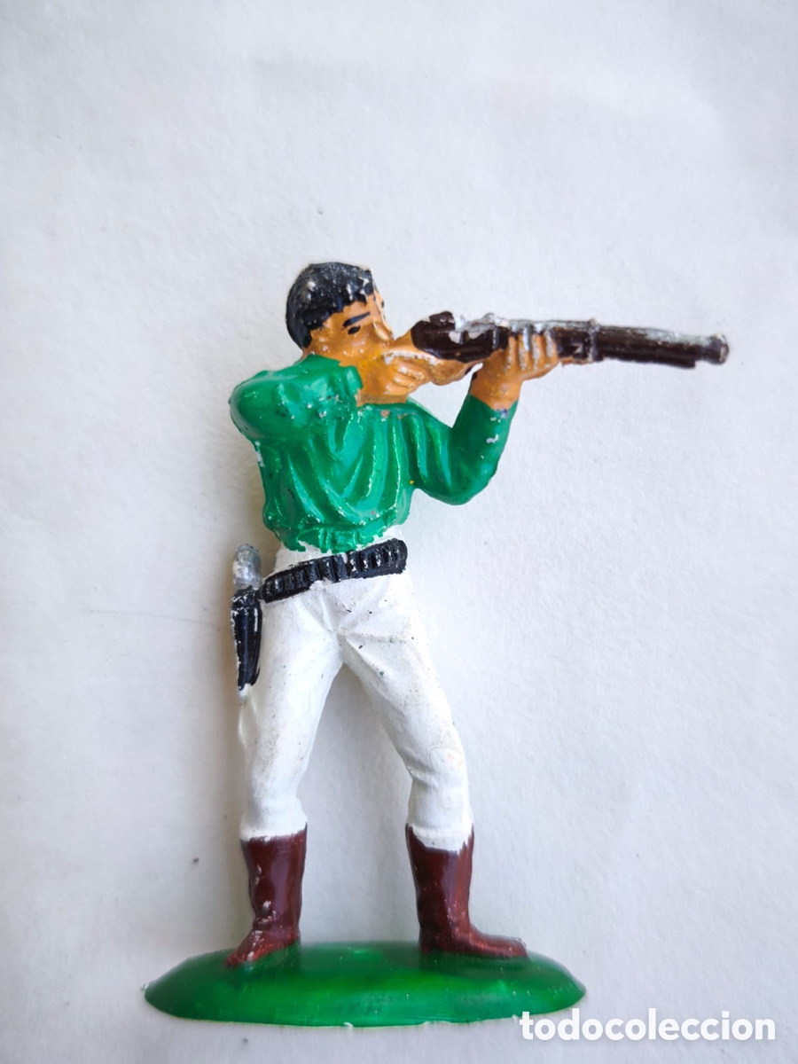 Figuras de goma y PVC: Figura Cazador / Explorador apuntando - Pech Hermanos (A&ntilde;os 50/60)