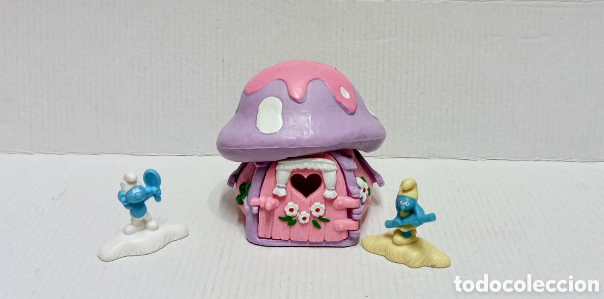Figuras de Borracha e PVC: CASA SETA DE LOS PITUFOS 9x9 cm - &copy;1978 PEYO SCHLEICH WALLACE BERRIE & CO. ING MADE IN HONG KONG