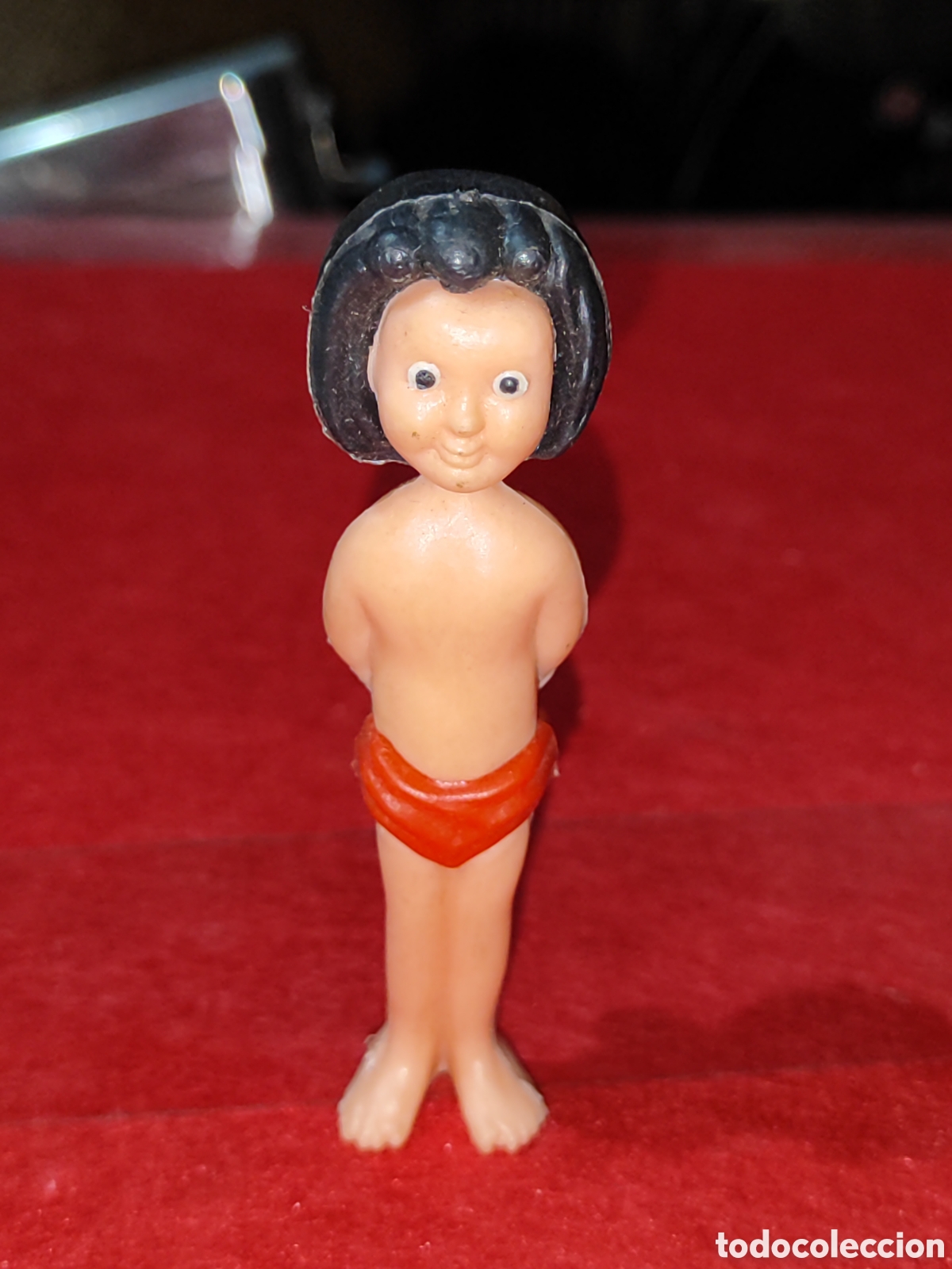 Figuras de goma y PVC: Dif&iacute;cil figura PVC Mowgli Nestl&eacute; comestibles 1967