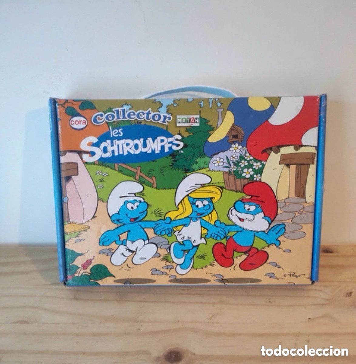 Figuras de goma y PVC: Malet&iacute;n colecci&oacute;n completa Los Pitufos, 20 bolas numeradas (A19)