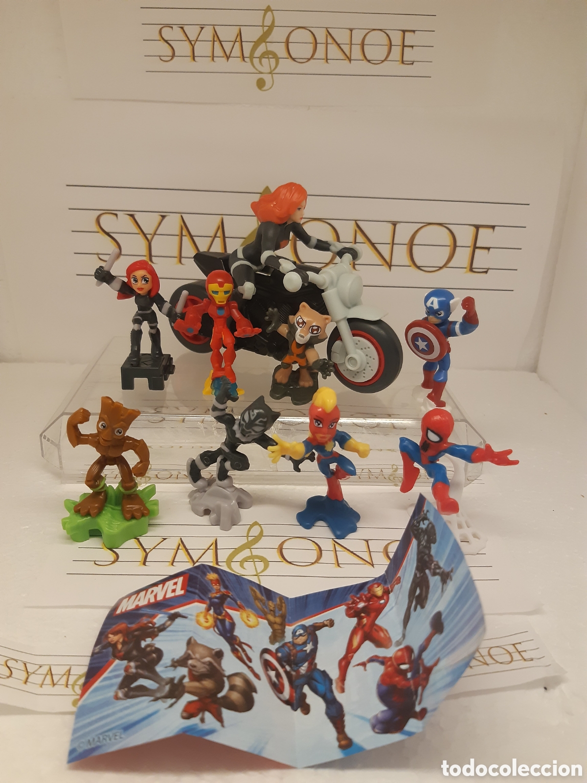 Kinder &Uuml;berraschung: Colecci&oacute;n completa mas figura maxi Marvel Kinder Sorpresa spiderman capit&aacute;n Am&eacute;rica