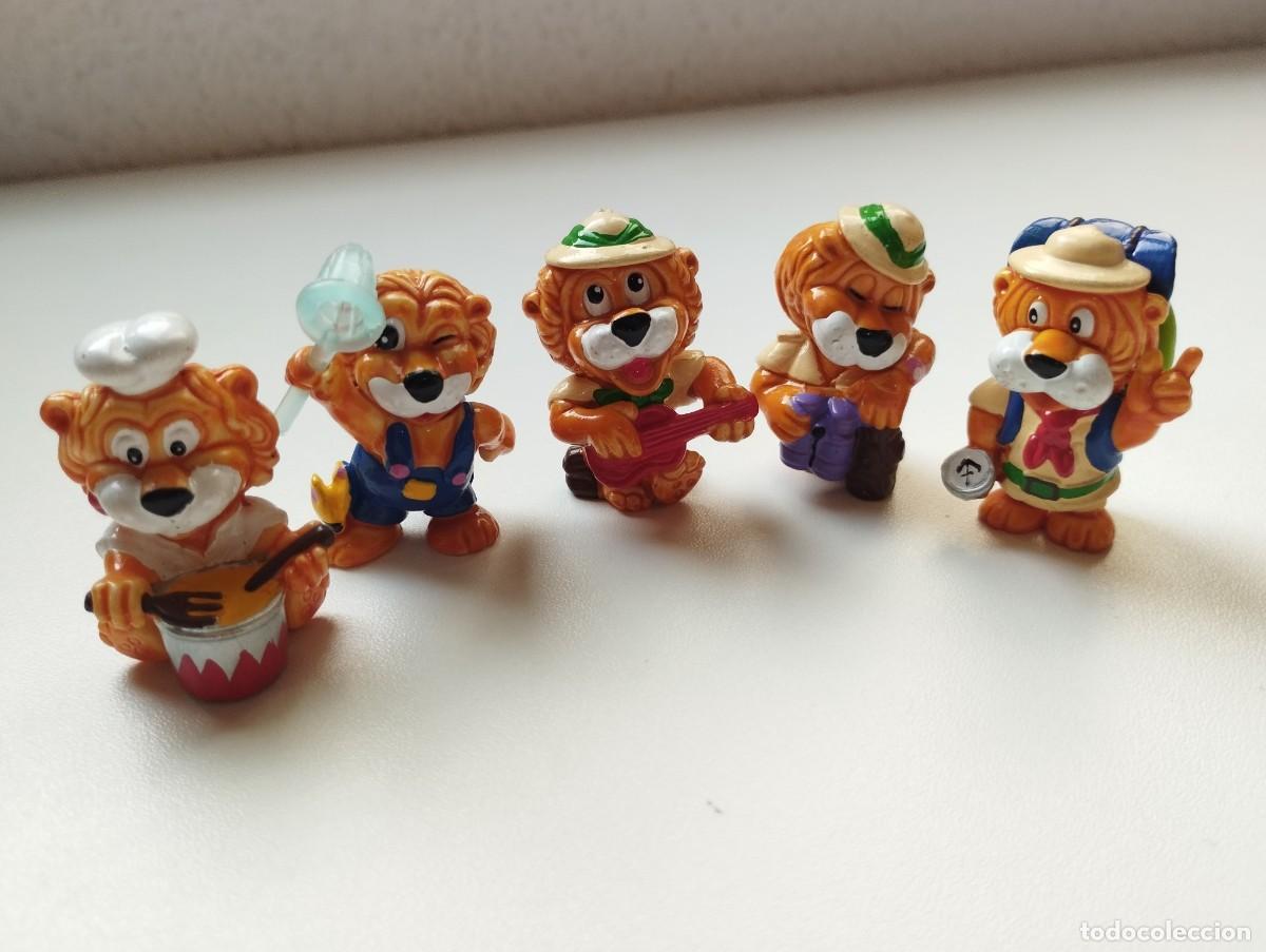 Figuras de goma Kinder: LOTE FIGURAS COLECCIONABLES FERRERO A&Ntilde;OS 90 - 1993 LEONES LEON