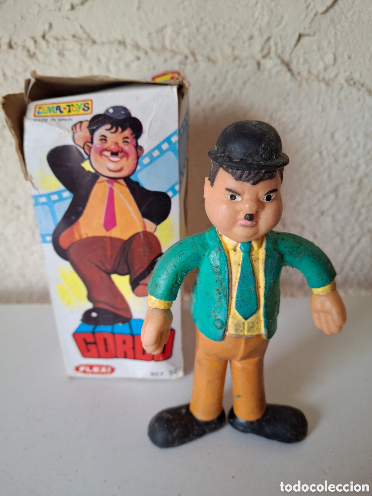 Figuras de goma y PVC: EL GORDO DEL GORDO Y EL FLACO FE LEMA TOYS FLEXI