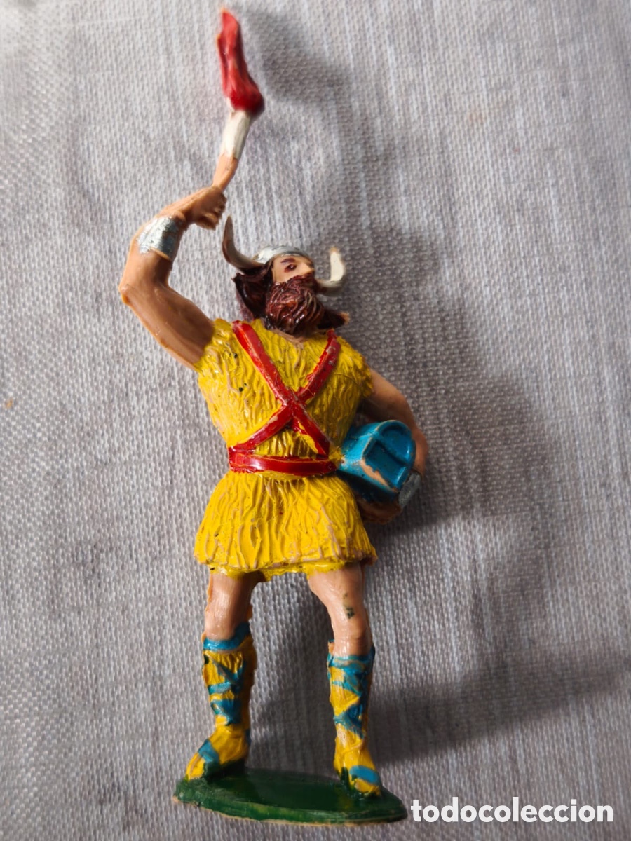 Figuras de goma y PVC: Antigua figura de goma Estereoplast &ndash; Vikingo con antorcha (Serie Capit&aacute;n Trueno / El Jabato) a&ntilde;os 6
