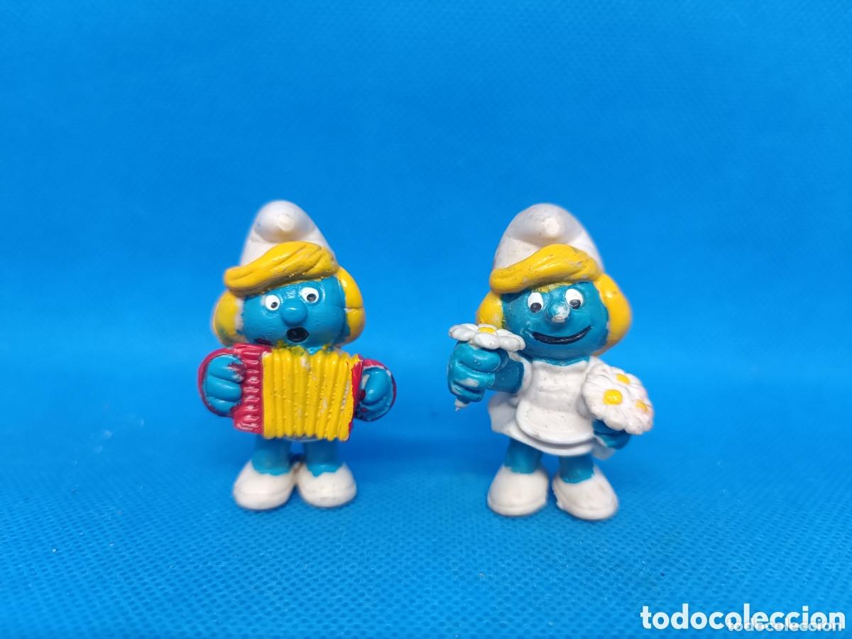 Figuras de goma y PVC: Figuras PVC Pitufos Lote 9 Bootleg falsas puede que no toxico made in Spain Los pitufos