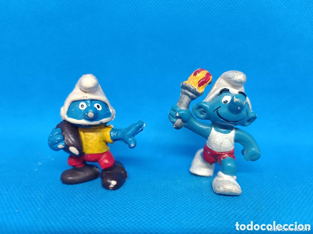 Figure di Gomma e PVC: Figuras PVC Pitufos Lote 10 Bootleg falsas puede que no toxico made in Spain Los pitufos