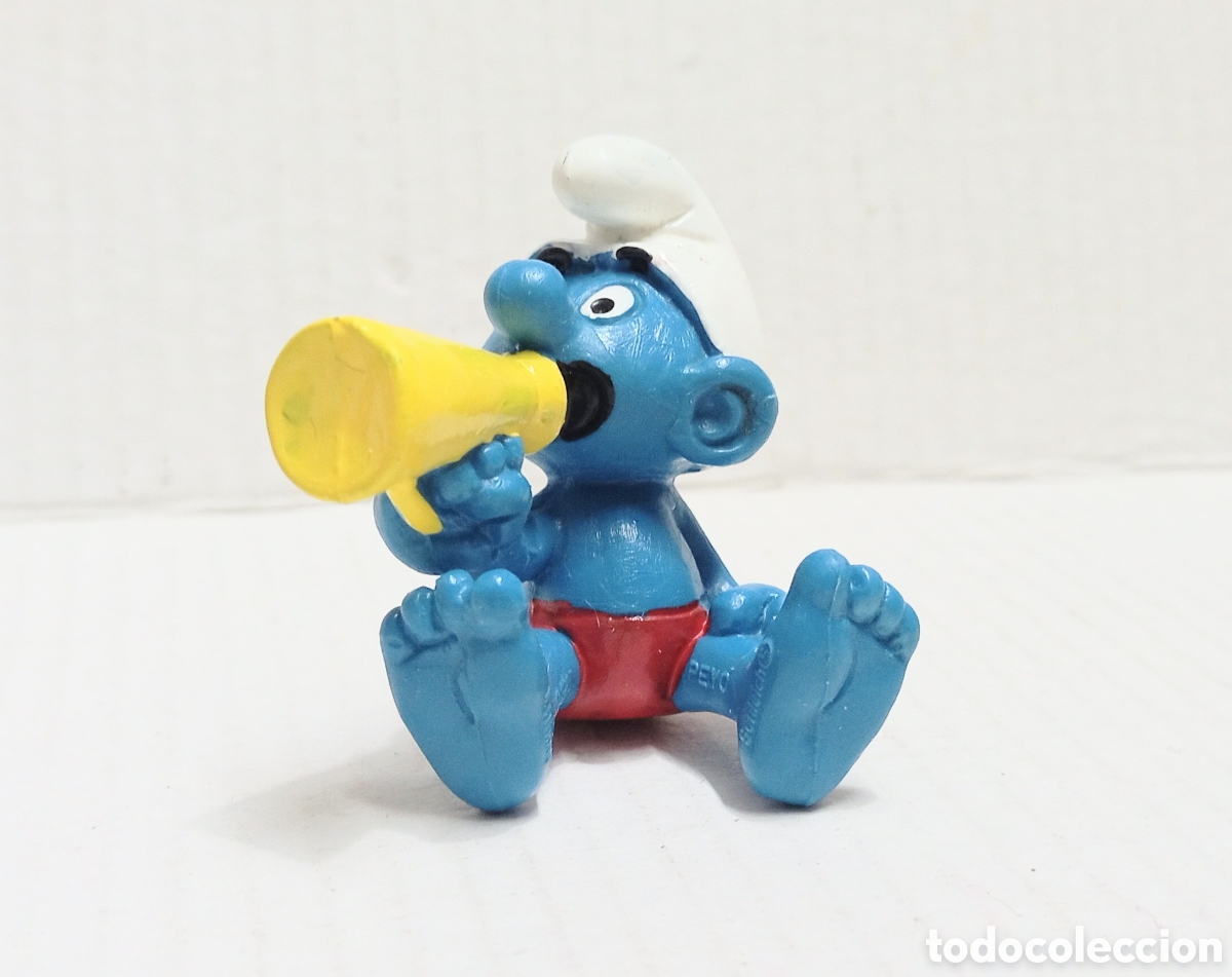 Figuras de goma y PVC: PITUFO CON ALTAVOZ - PEYO