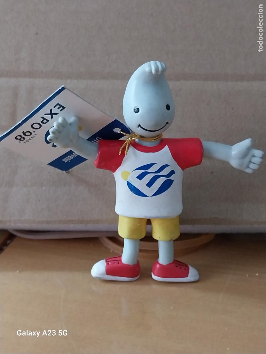 Figuras de goma y PVC: EXPO 98 EXPOSICION UNIVERSAL LISBOA 1998 PORTUGAL FIGURA MASCOTA GOMA 9.5CMS ALTO