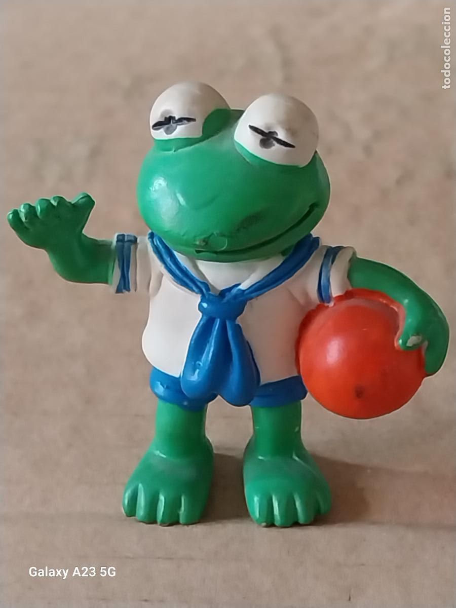 Figuras de goma y PVC: RANA GUSTAVO SESAME STREET PEQUE&Ntilde;ECOS BABIES FIGURA GOMA 5CMS ALTO
