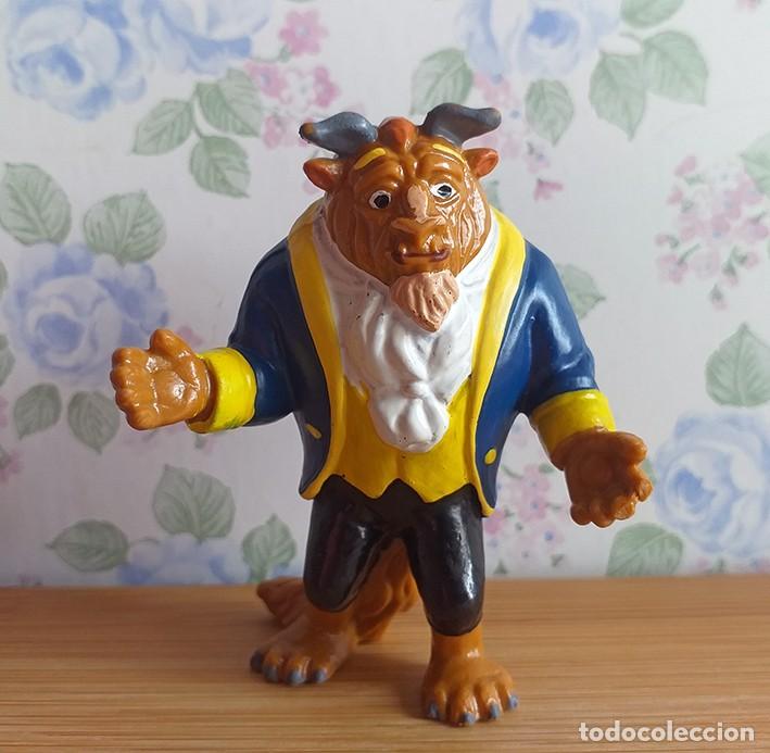 Figuras de goma y PVC: Mu&ntilde;eco figura de goma la bella y la bestia, disney, marca bully