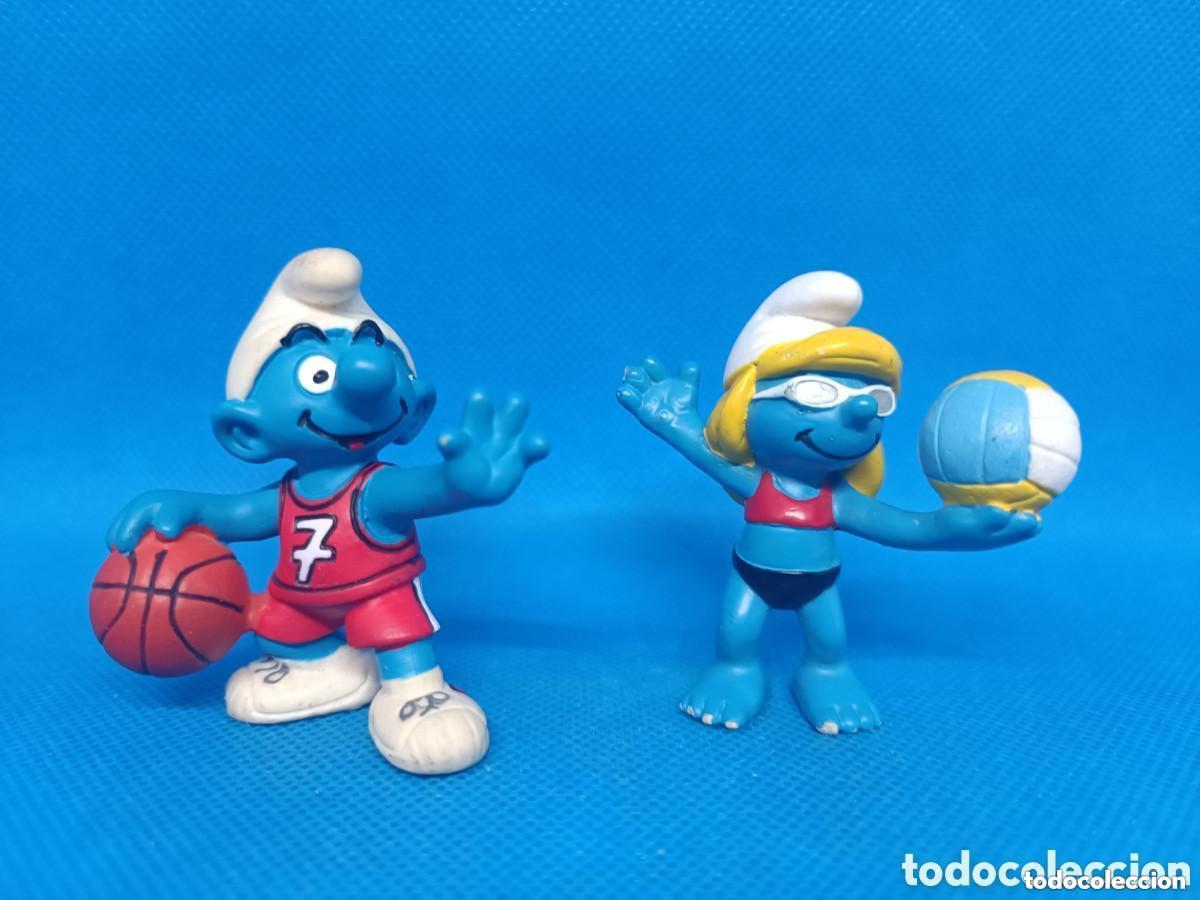 Figuras de goma y PVC: Figuras PVC Pitufos Lote 1 Schleich