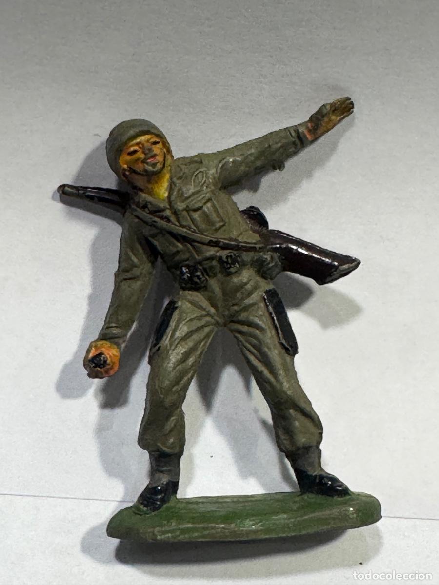 Figuras de goma y PVC: FIGURA SOLDADO AMERICANO DE GOMA JECSAN ORIGINAL DE &Eacute;POCA (G)