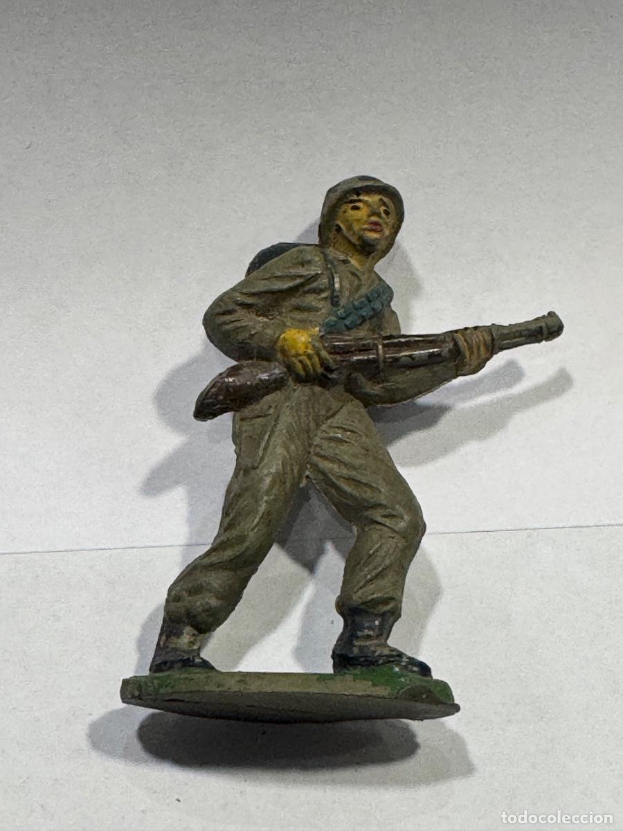 Figuras de goma y PVC: FIGURA SOLDADO AMERICANO DE GOMA JECSAN ORIGINAL DE &Eacute;POCA (G)
