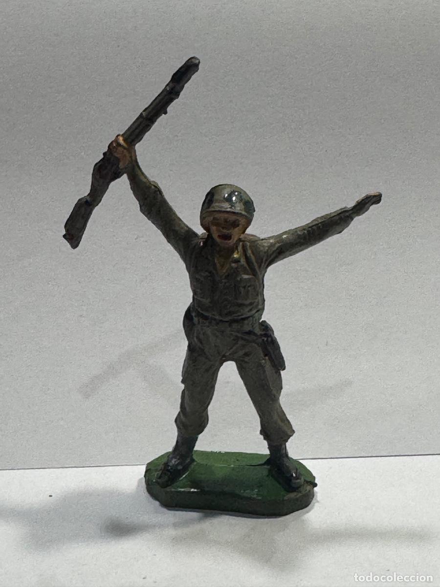 Figuras de goma y PVC: FIGURA SOLDADO AMERICANO DE GOMA JECSAN ORIGINAL DE &Eacute;POCA (G)