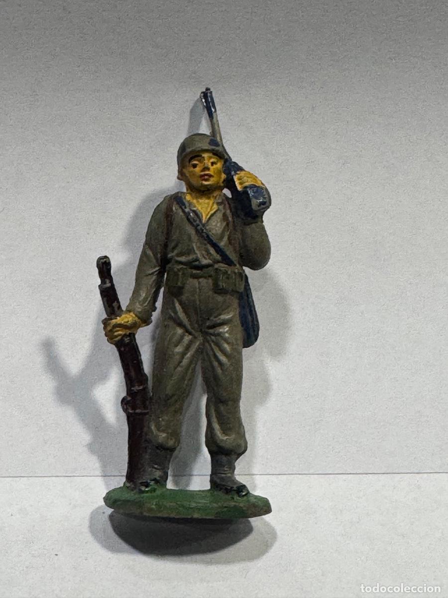 Figuras de goma y PVC: FIGURA SOLDADO AMERICANO DE GOMA JECSAN ORIGINAL DE &Eacute;POCA (G)