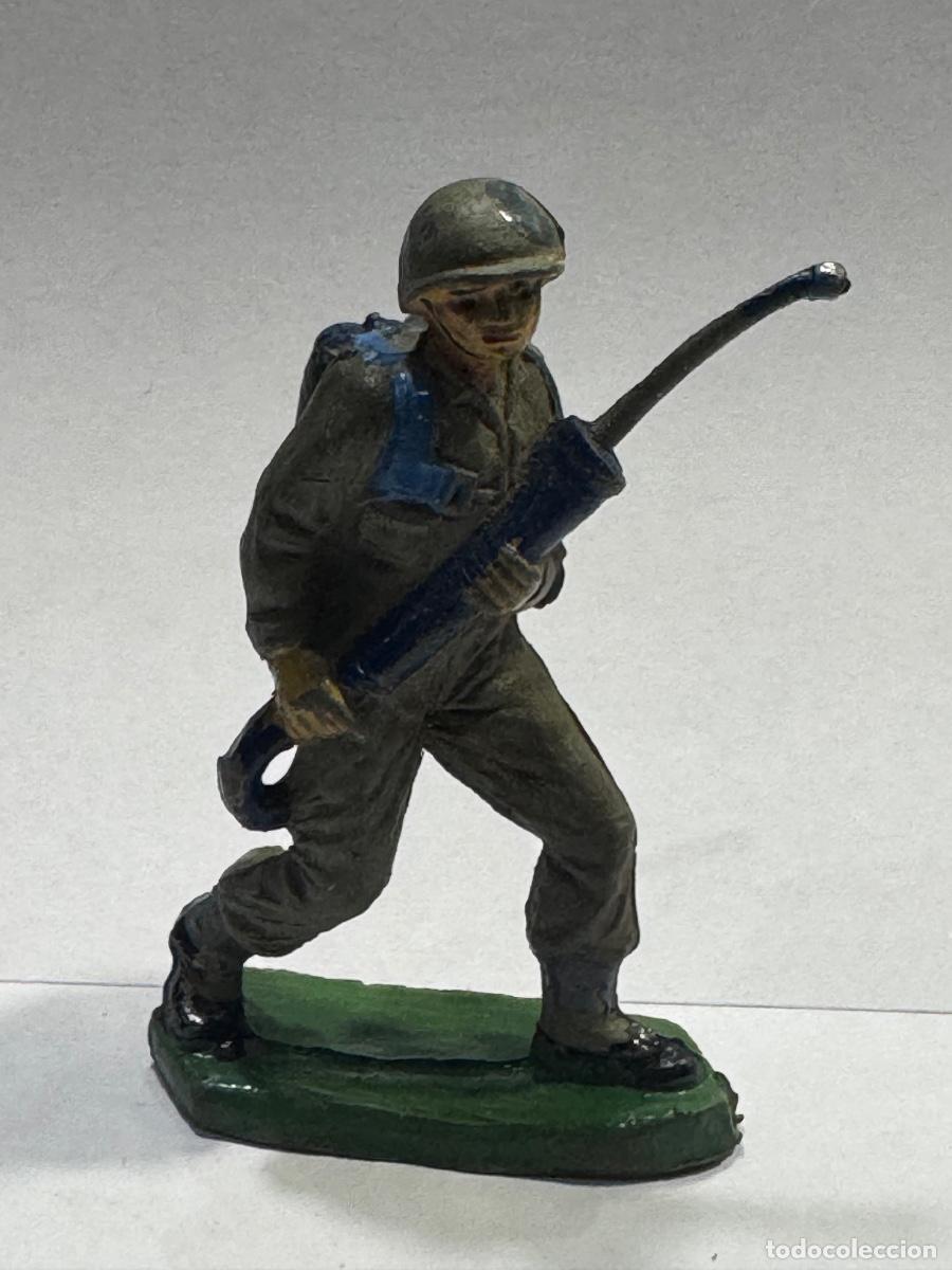 Figuras de goma y PVC: FIGURA SOLDADO AMERICANO DE GOMA JECSAN ORIGINAL DE &Eacute;POCA (G)