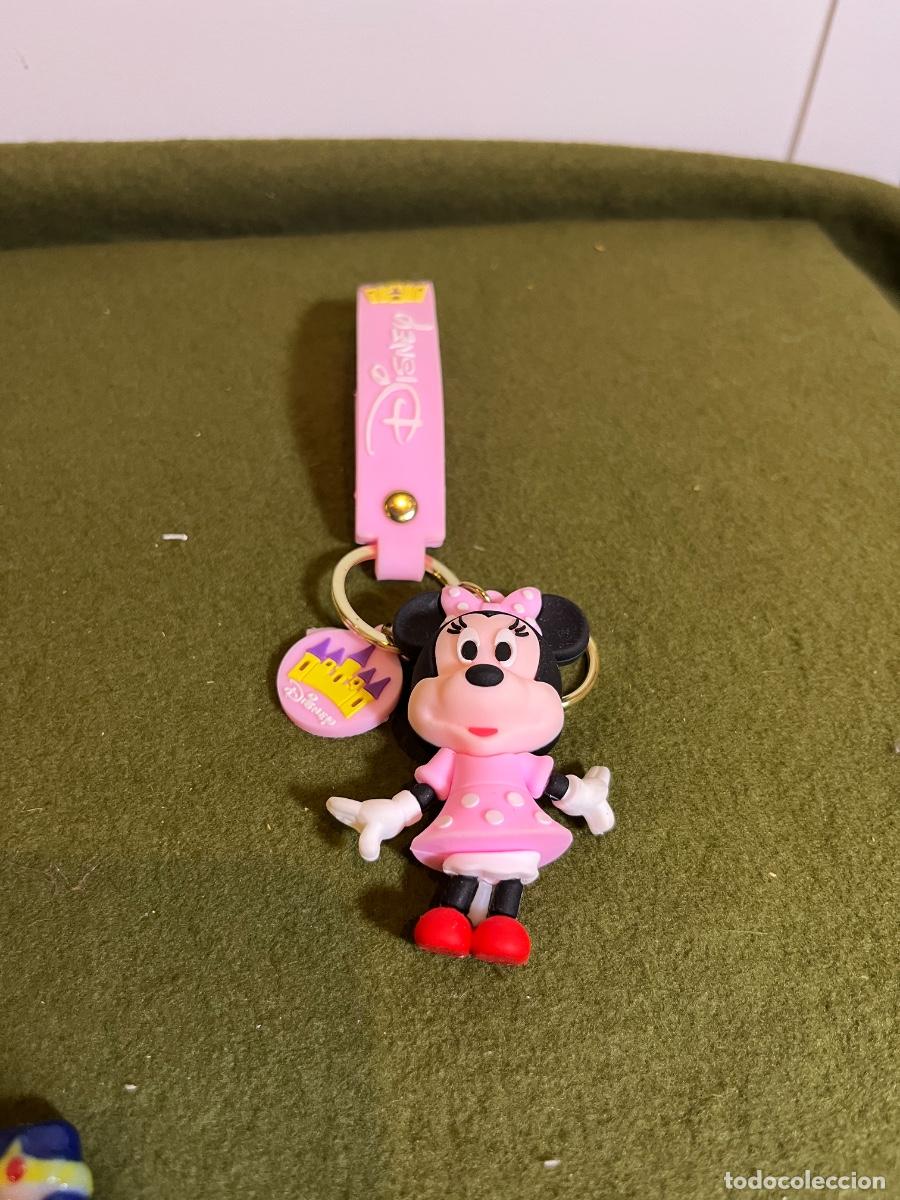 Figurines en Caoutchouc et PVC: Llavero Minnie Mouse Disney &ndash; Figura 3D de Silicona con Correa Disney y Mosquet&oacute;n Dorado