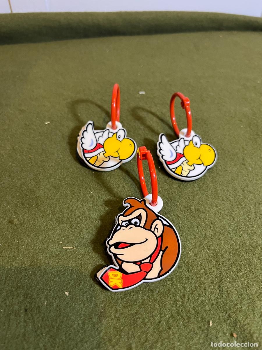 Figurines en Caoutchouc et PVC: Lote 3 Etiquetas Identificadoras Nintendo Super Mario &ndash; Donkey Kong y Paratroopa &ndash; Equipaje/Mochila