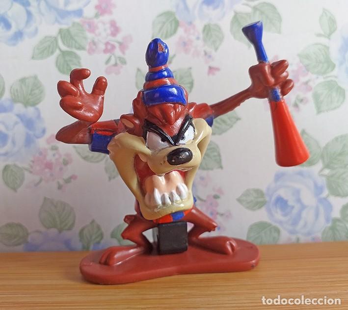 Figuras de goma y PVC: Mu&ntilde;eco figura de goma el diablo de tasmania, futbol, warner