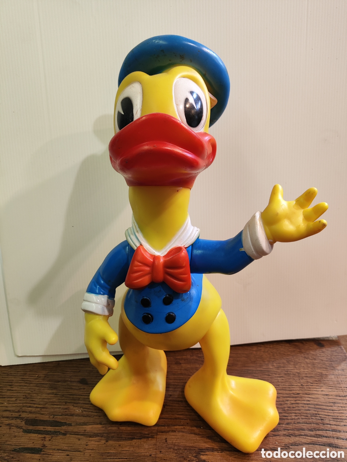 Rubber and PVC Figures: ANTIGUO MU&Ntilde;ECO DE GOMA PATO DONALD FABRICADO POR FAMOSA