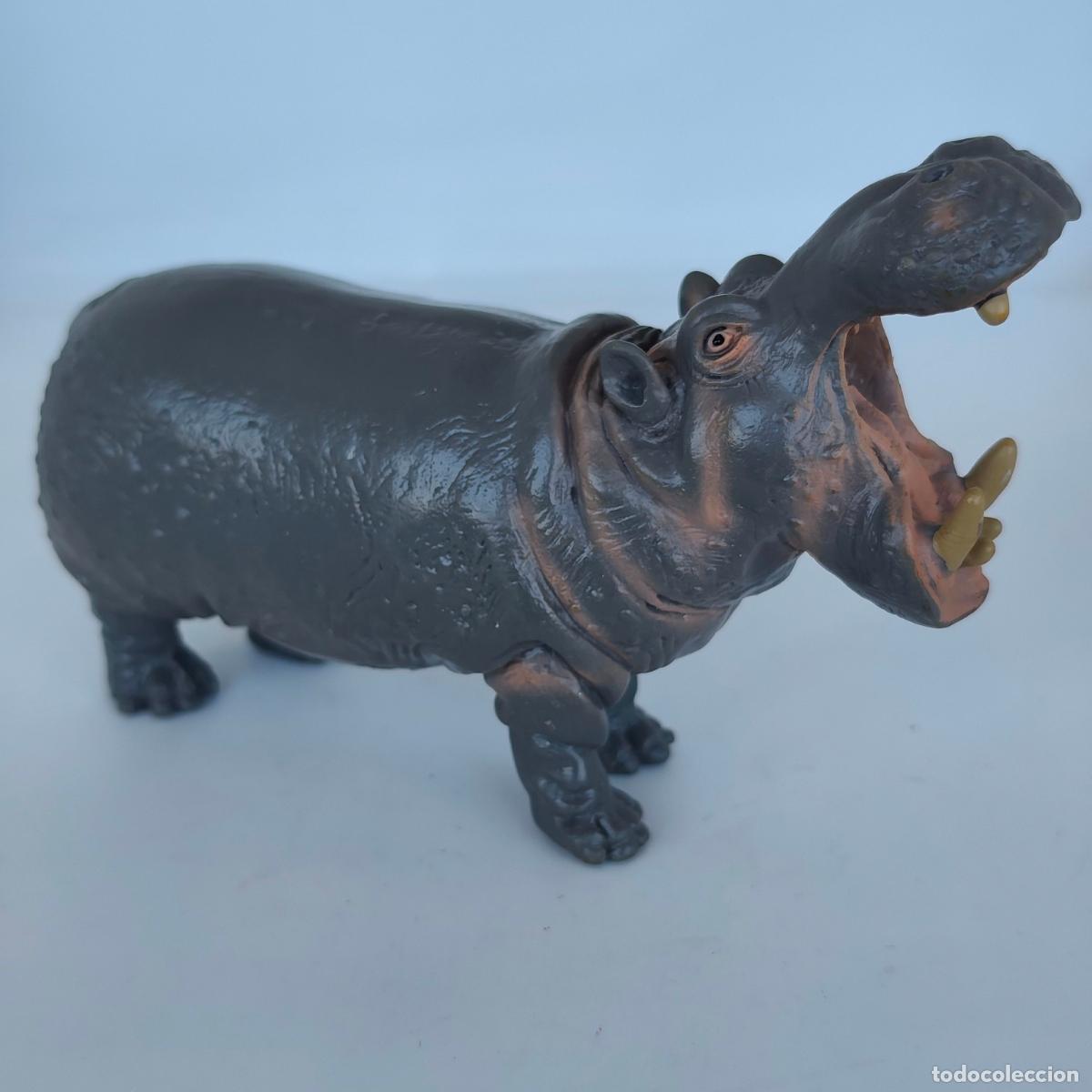 Figuras de goma y PVC: HIPOPOTAMO FIGURA DE PVC SCHLEICH SERIE ANIMALES SALVAJES ZOO SAFARI AFRICA 1996