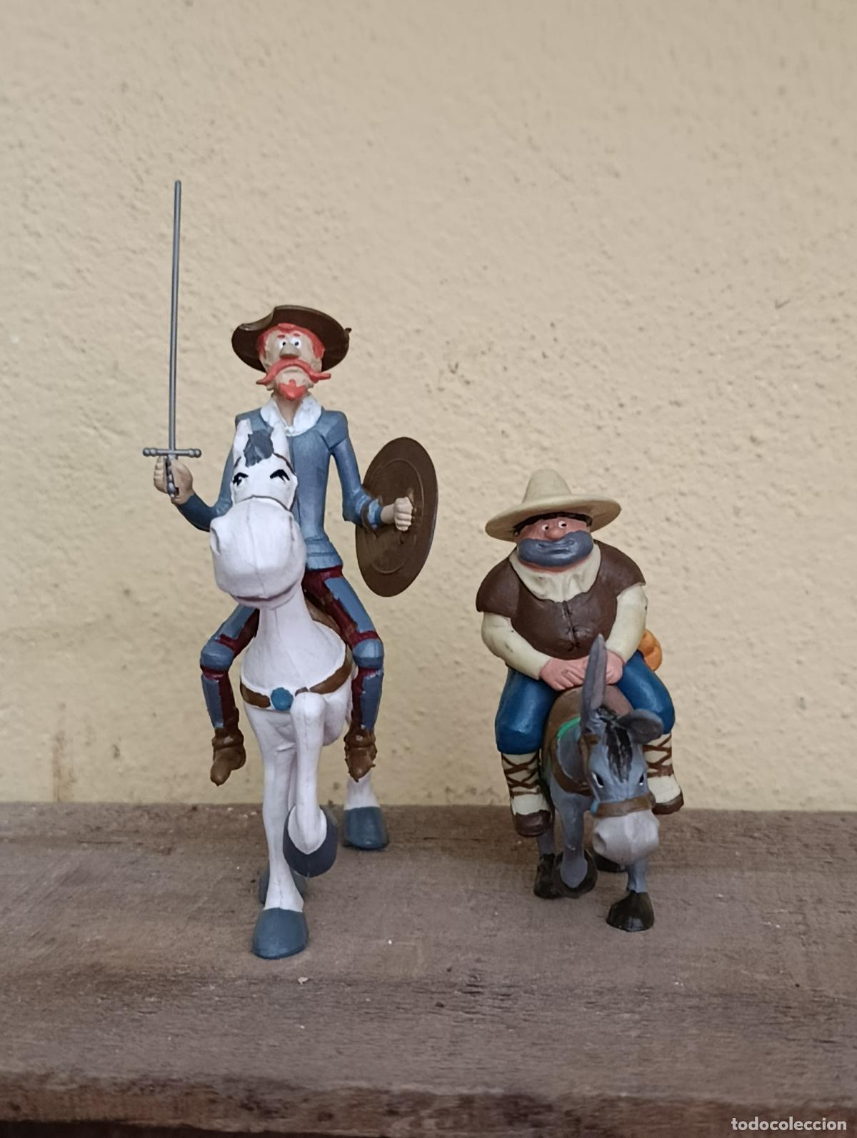 Figuras de goma y PVC: FIGURA DE GOMA DON QUIJOTE, SANCHO PANZA, ROCINANTE Y BURRO. J ROMAGOSA Y C DELGADO, 1979. DE TIENDA