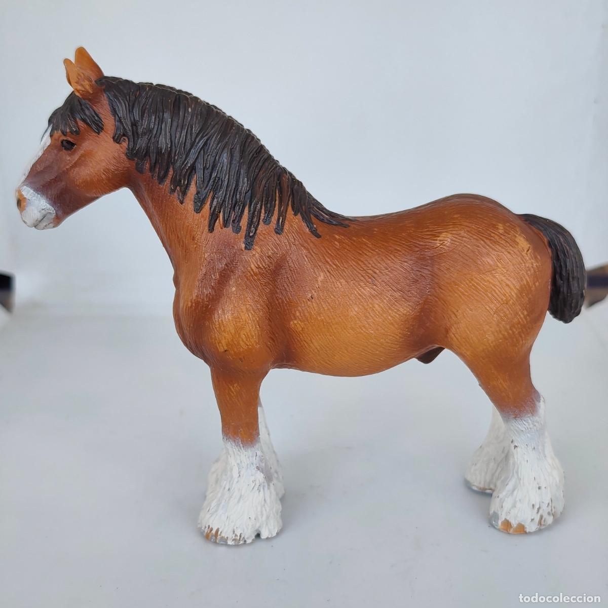 Figuras de goma y PVC: Schleich - Figura Semental Clydesdale caballo 2009