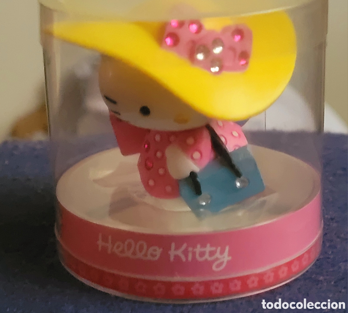 Figuras de goma y PVC: DIFICIL: Edicion especial Hello Kitty con stras en bote original marca Bullyland