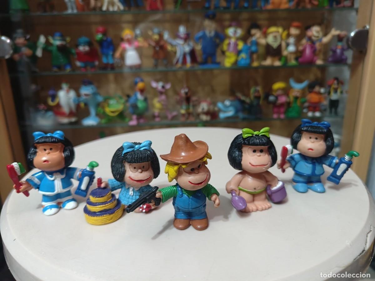 Figuras de goma y PVC: Ocasion coleccionistas ! Lote de 5 figuras diferentes goma pvc comics spain a&ntilde;os 80 Mafalda
