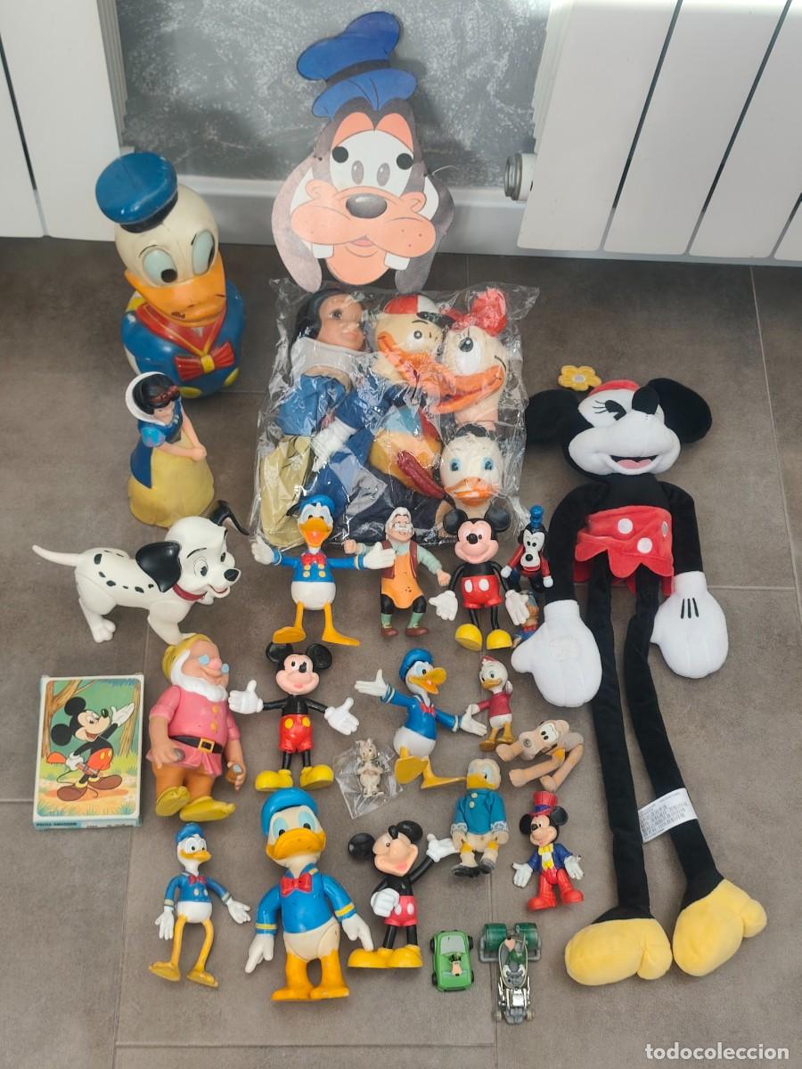 Figuras de goma y PVC: lote figuras mu&ntilde;ecos disney goma pvc mickey donald