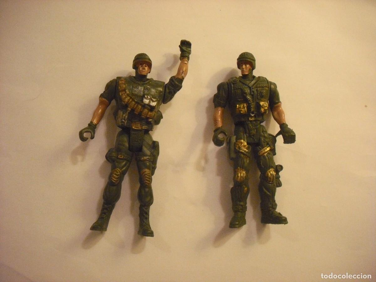 Figure di Gomma e PVC: LOTE DE 2 FIGURAS DE SOLDADOS ARTICULADOS , 9 CM