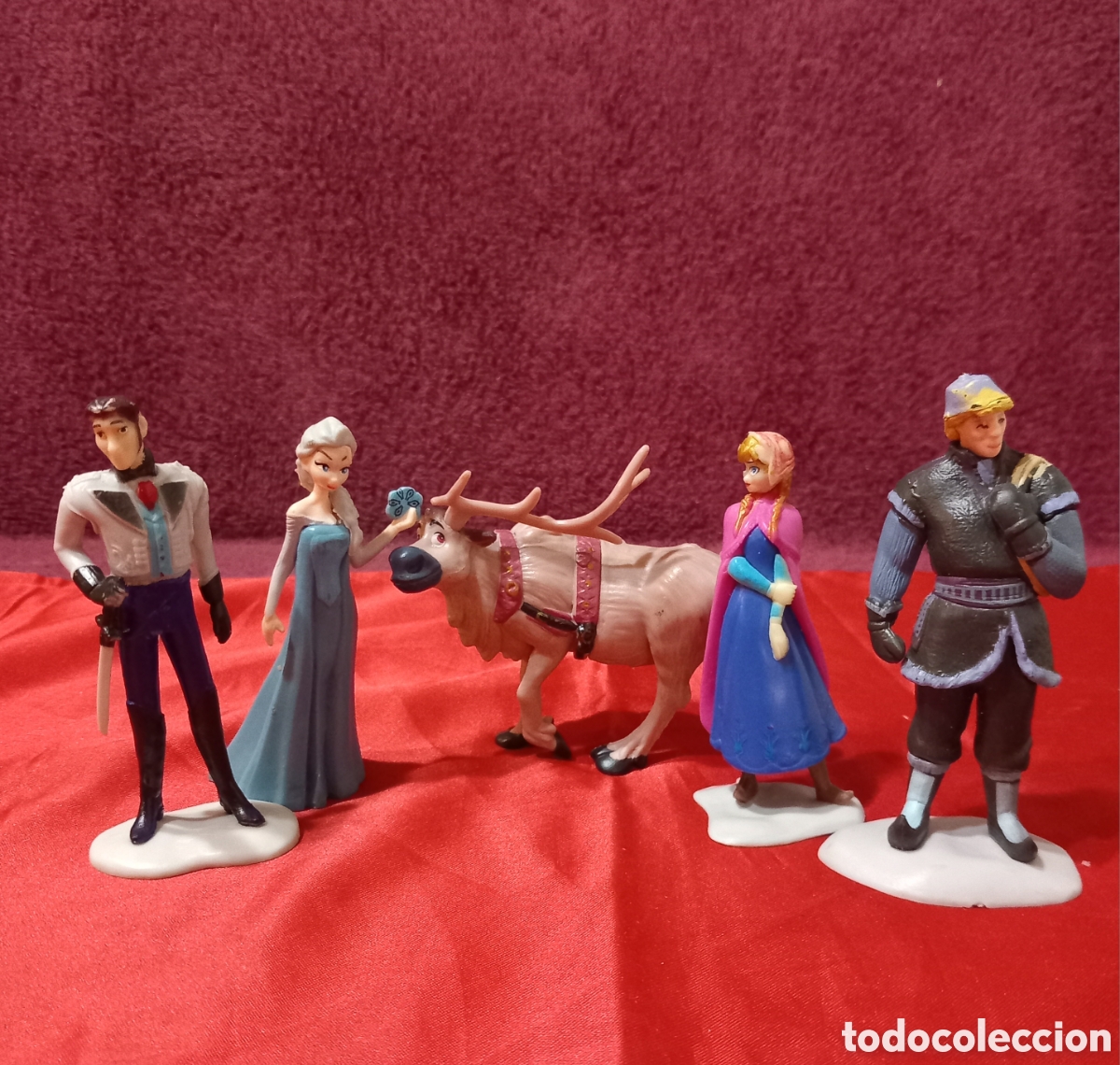 Figuras de goma y PVC: 5&times;FIGURAS DISNEY-FROZEN( DE GOMA)