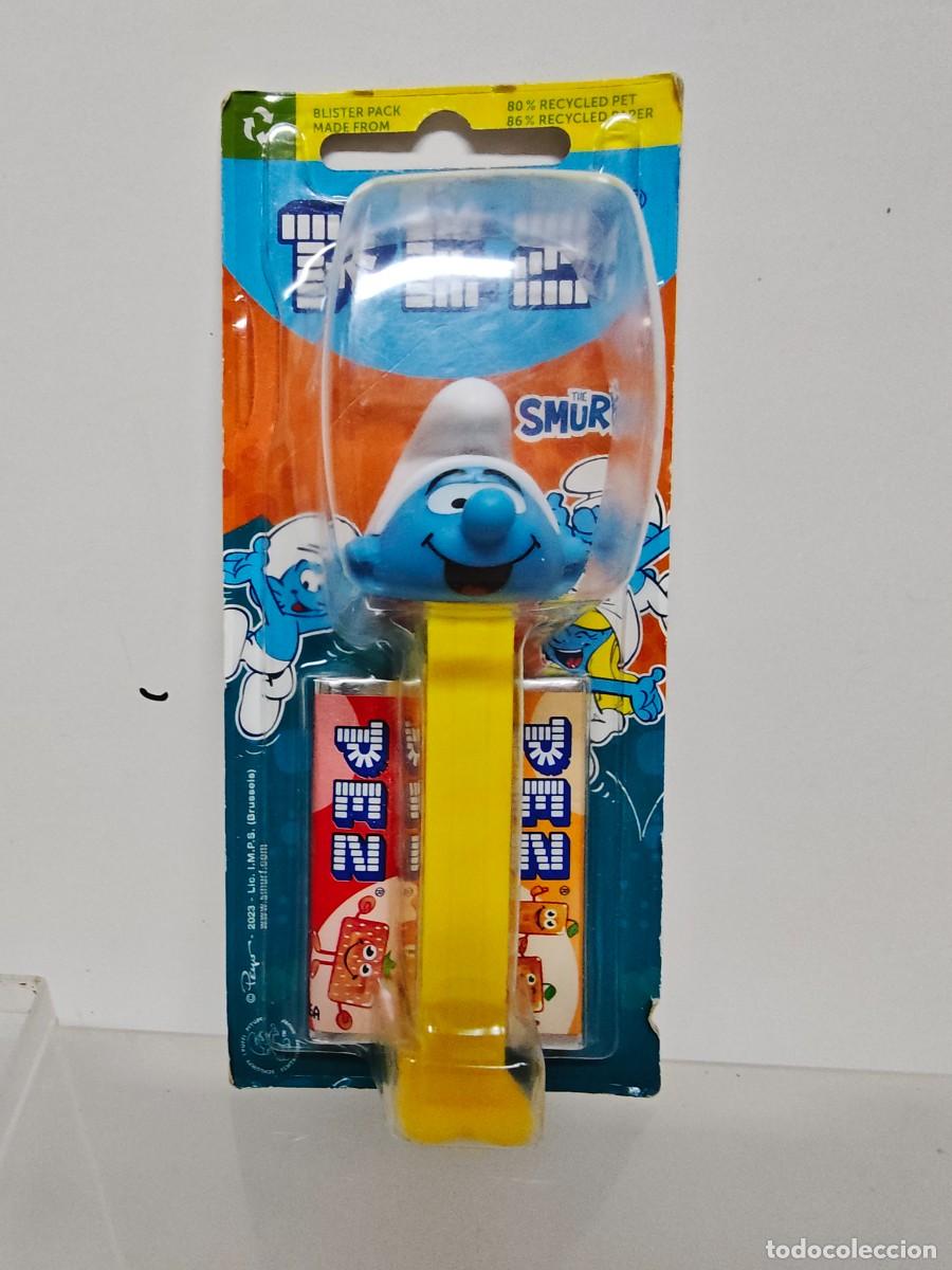 Figuras de goma y PVC: FIGURA DISPENSADOR PEZ PITUFO