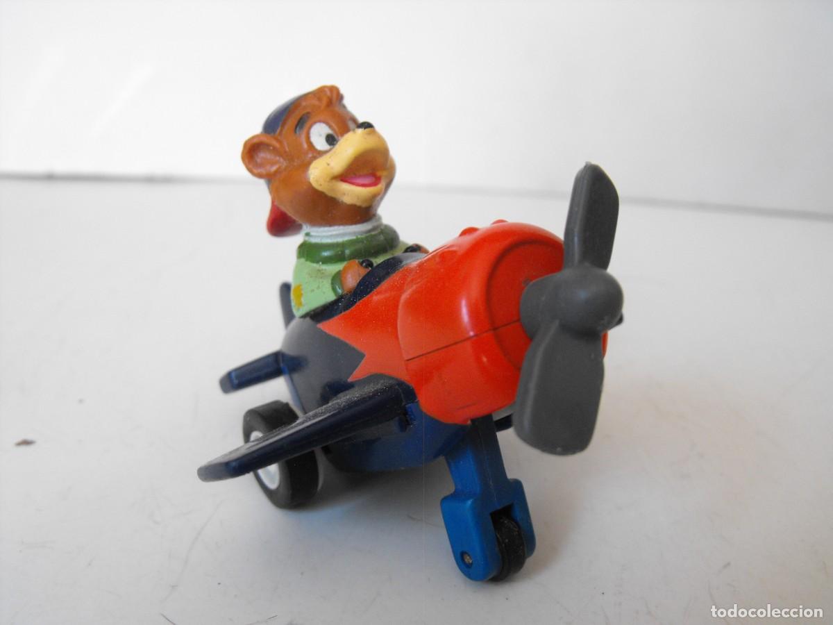 Rubber and PVC Figures: DISNEY.TALESPIN : AVENTUREROS DEL AIRE - SUPER BALOO EN AVION DE FRICCION .