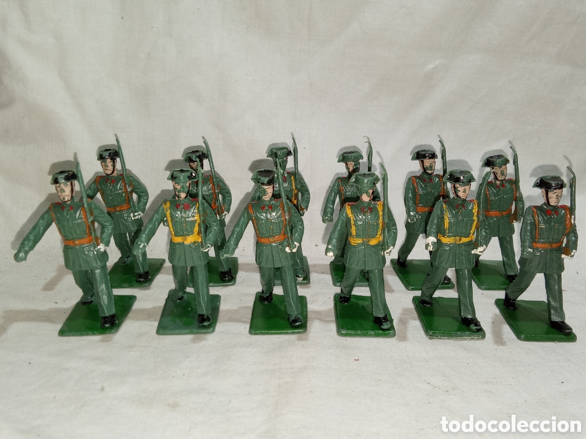 Figuras de goma y PVC: LOTE DE 12 GUARDIAS CIVILES DE PVC REAMSA SOLDIS