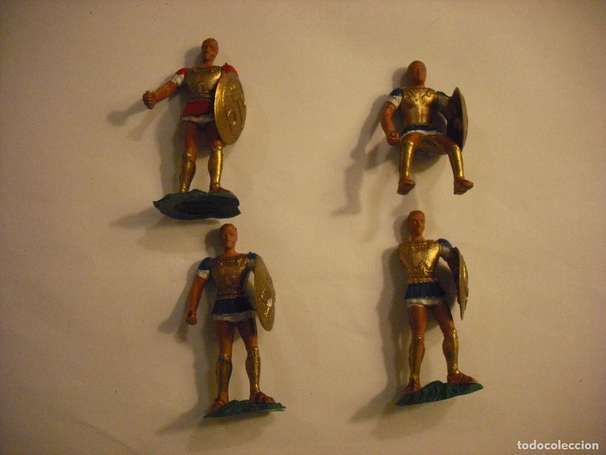 Figuras de goma y PVC: AOHNA , LOTE DE 4 FIGURAS DE SOLDADOS GRIEGOS . PVC