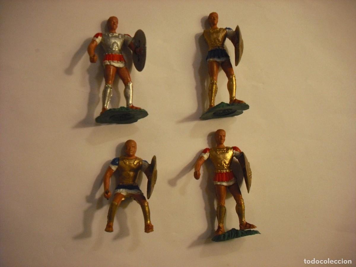 Figuras de goma y PVC: AOHNA , LOTE DE 4 FIGURAS DE SOLDADOS GRIEGOS . PVC