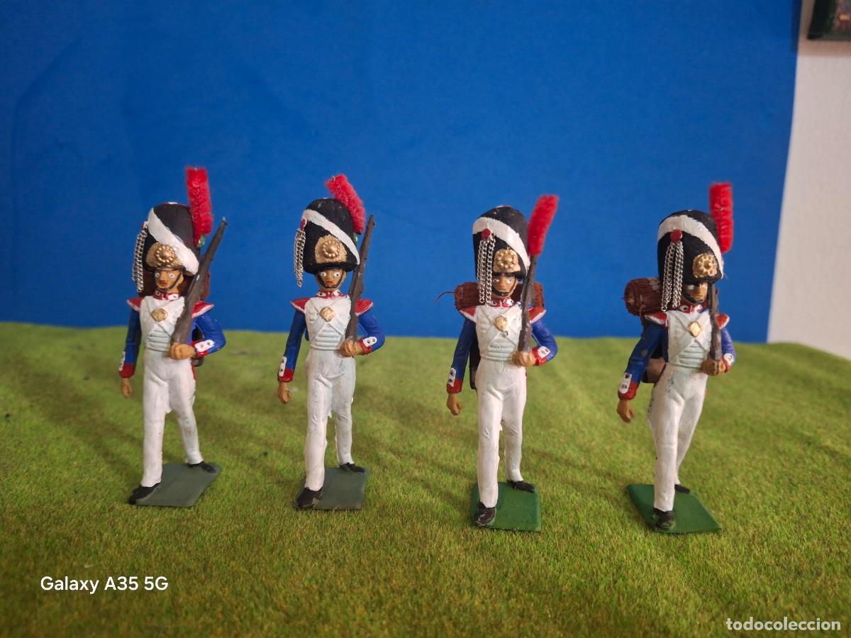 Figuras de Borracha e PVC: SOLDADOS DE PLASTICO FRANCESES NAPOLE&Oacute;NICOS GRANADEROS CHERLEA COMO NUEVOS