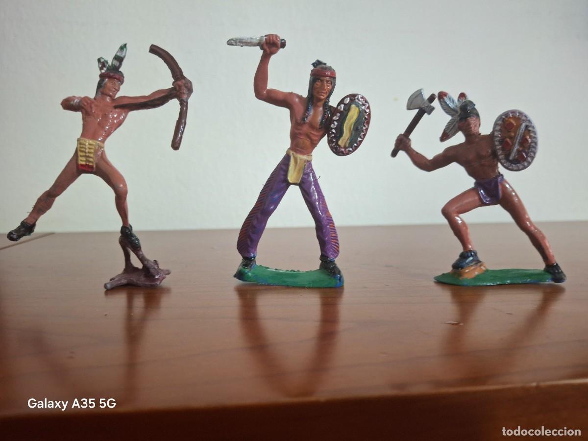 Gummi- und PVC-Figuren: SOLDADOS DE PLASTICO INDIOS LAFREDO COMO NUEVOS