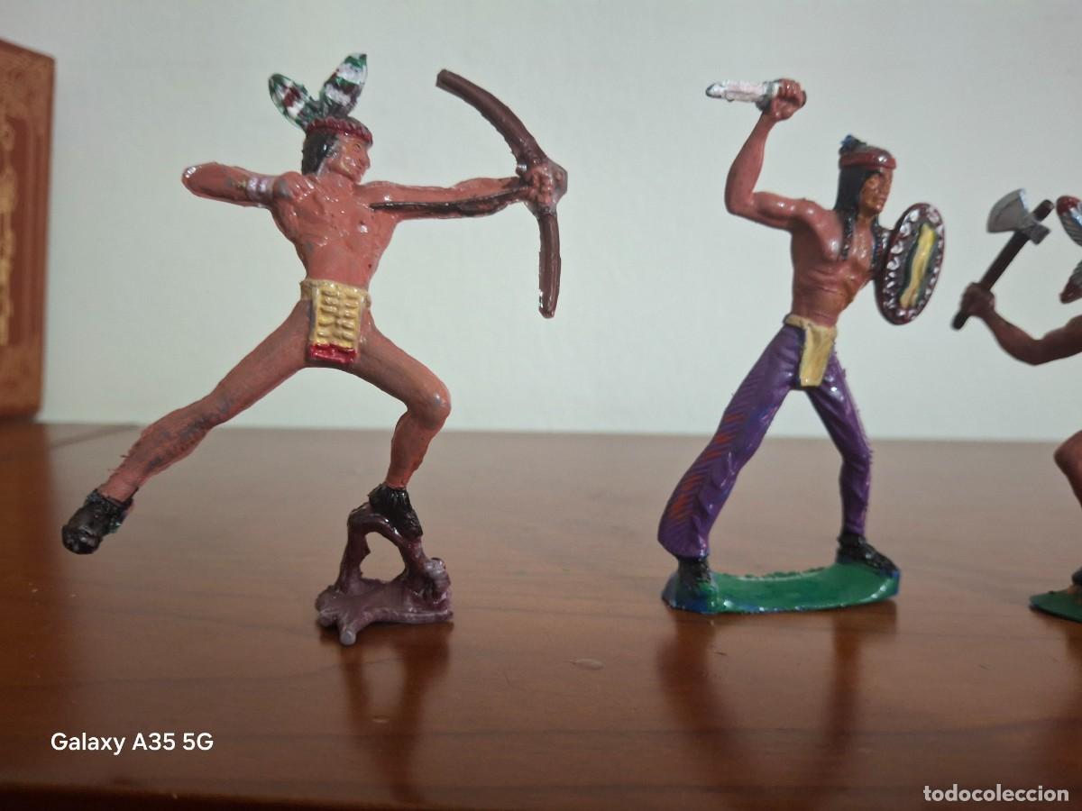 Figuras de goma y PVC: SOLDADOS DE PLASTICO INDIOS LAFREDO COMO NUEVOS - Foto 2