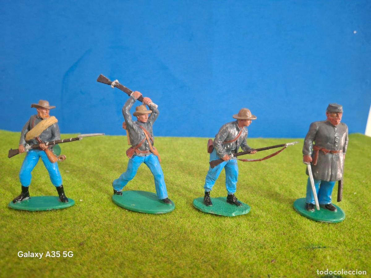 Figure di Gomma e PVC: SOLDADOS DE PLASTICO CONFEDERADOS 3d SPEIRA 6,5 cm NUEVOS
