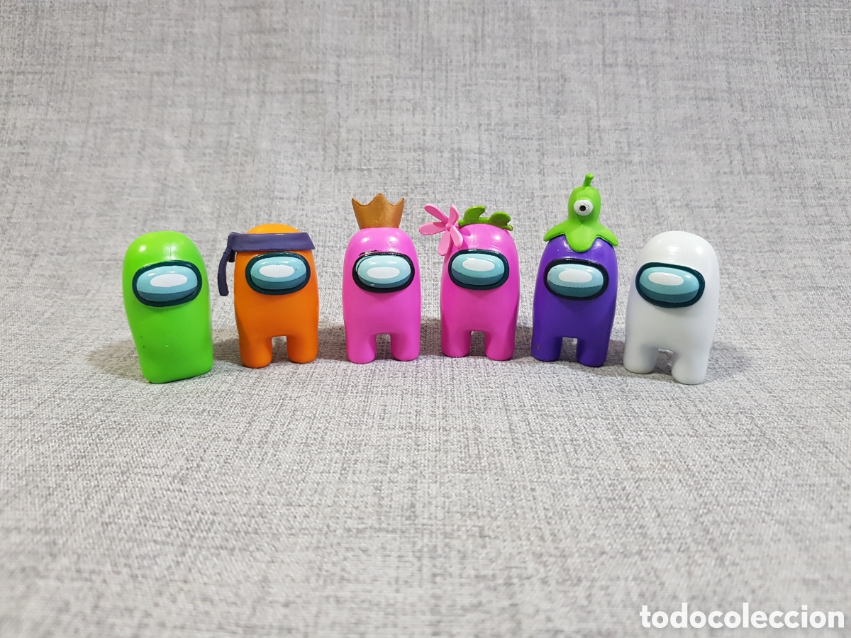 Figuras de goma y PVC: AMONG US LOTE 6 FIGURAS DIFERENTES