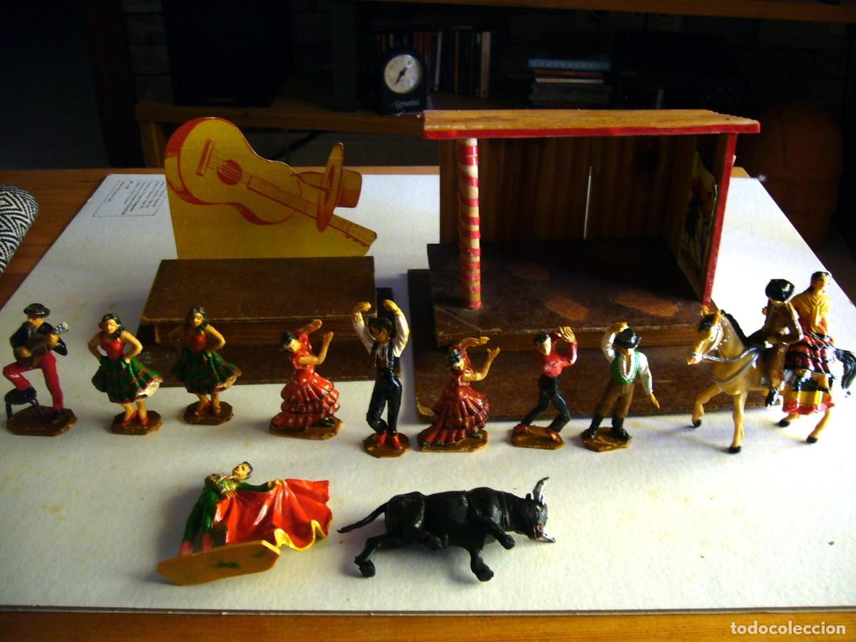 Figuras de goma y PVC: CASETA de FERIA y TABLAO FLAMENCO de COMANSI con CAJA ORIGINAL