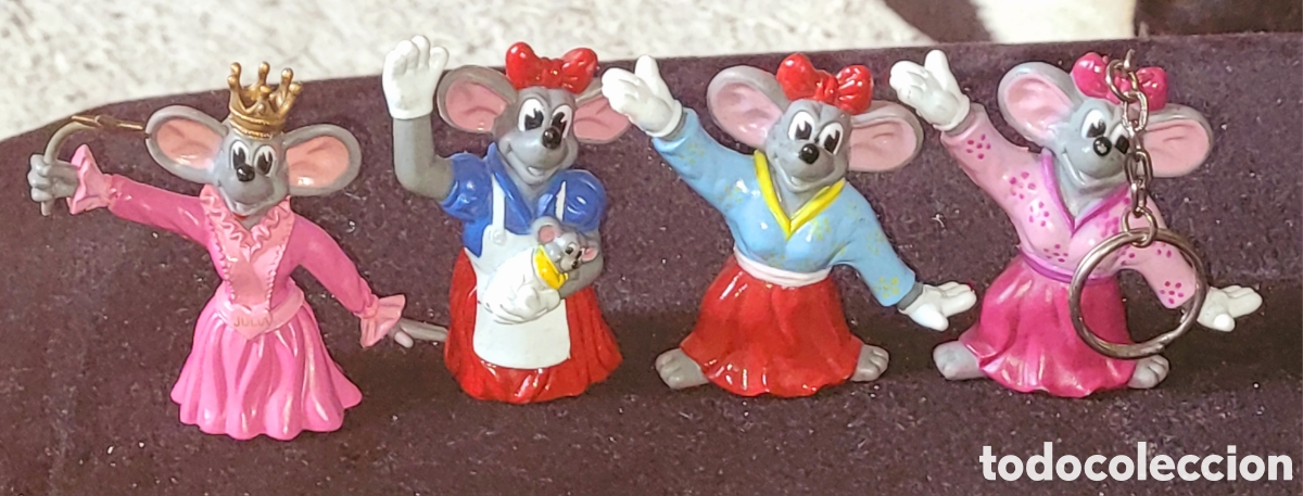 Figuras de goma y PVC: Bonito lote 4 figuras pvc goma parque de atracciones Julianatoren Holanda