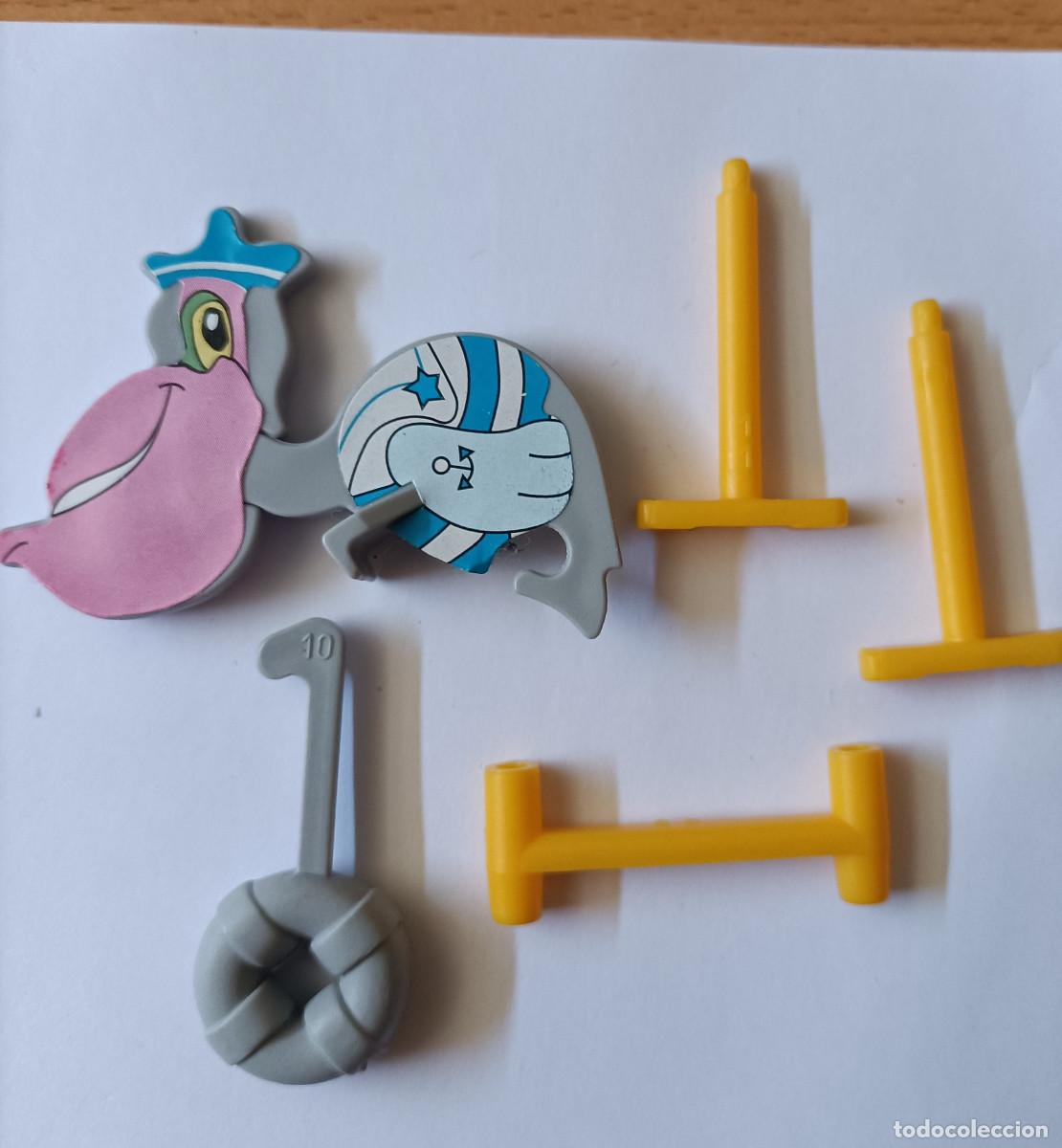 Figuras de goma Kinder: pajaro pelicano equilibrista kinder antiguo montable secundario desmontable ave marinero marino k 98